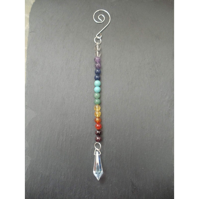 Chakra Gemstone Sun Catcher Crystal Rainbow Hanging Decoration Home Gift