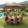 GLDDFDG Outdoor Patio Umbrella Replacement Canopy 6 Ribs, 6.5X10 Ft