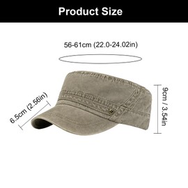 YAMEIZE Trendy Washed Military Cap for - Women Men Baseball Cap Classic Military Cap UV400 Protection Travel Sun Hat Outdoor Khaki