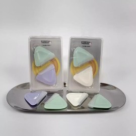 휴대용 안전한 삼각 눈썹칼 눈썹정리 눈썹정리칼 [민트+베이지] Portable Safe Triangular Eyebrow Razor Eyebrow Trimming Razor [Mint + Beige]