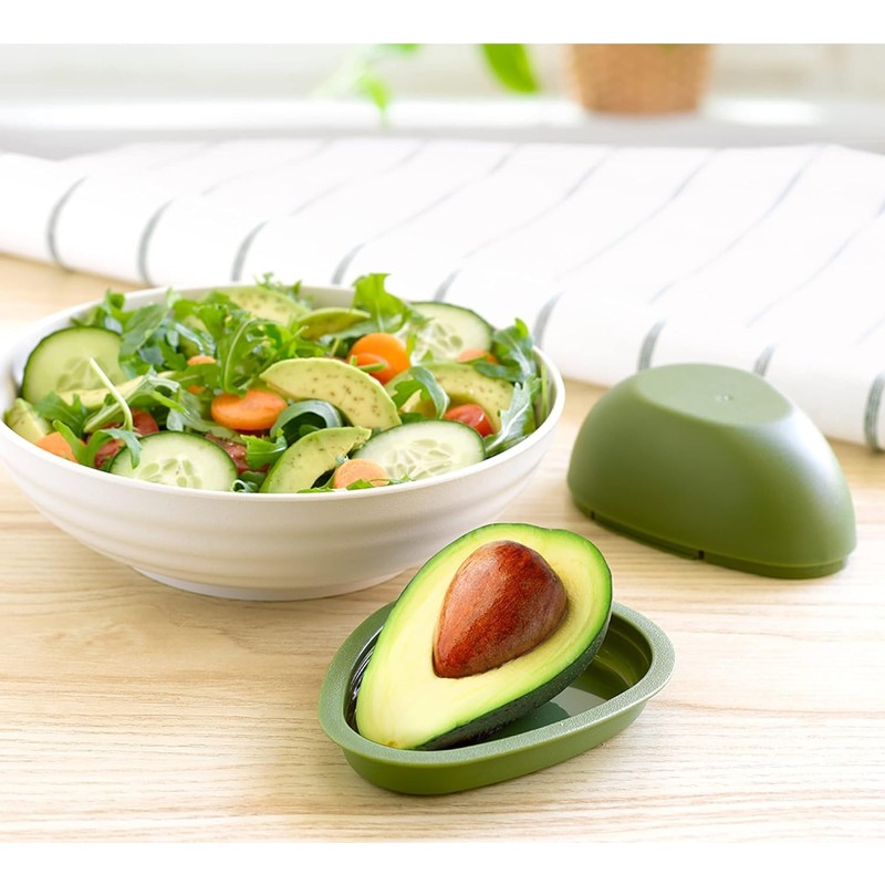 Plastic Reusable Vegetable Storage Box Avocado Safe Box Banana Case