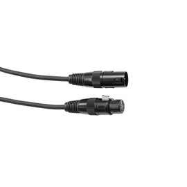EUROLITE DMX Cable XLR 5-Pin 1 m Black High Quality DMX Cable