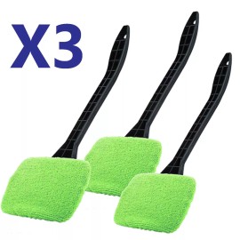 Battery Connection 3 Pack Window Windshield Cleaning Tool Microfiber Car Wiper Cleaner Glass Brush