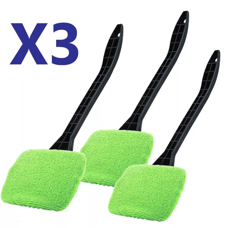 Battery Connection 3 Pack Window Windshield Cleaning Tool Microfiber Car