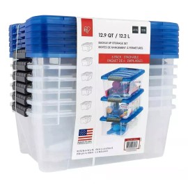 Iris 6 Cajas Organizadoras Almacenamiento Plástico Apilable 12.2l