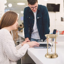 15 Minute Sand Timer, Vintage Hourglass,Antique Brass Sand Clock,Vintage Sand Watch 15 Min,Antiguo Reloj De Arena 15 Minuto,Metal Unique Sandglass for Gifts Games Cooking Home Decoration