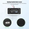 12 Volt USB Socket with Cap, Dual Port Quick USB