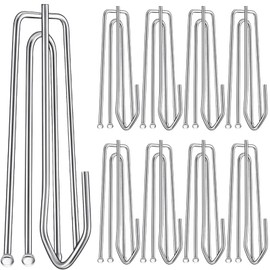 60 Pack Pinch Pleat Curtain Hooks,Stainless Steel Drapery Hook and Pin for Pleated Drapes and 4 Prongs Pinch Pleat Hook Clips for Window,Shower,Door(Silver)