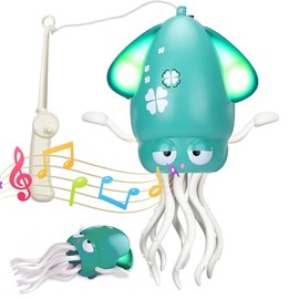Upgrade Dancing Octopus Baby Toy, Electric Rechargeable Crawling Octopus Tummy Time Toys, Magic Dancing Music Squid for 3 4 5 6 7 8 Year Old Kids Boy Girl