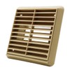Kair Beige Louvred Wall Vent Grille 155mm External Dimension with