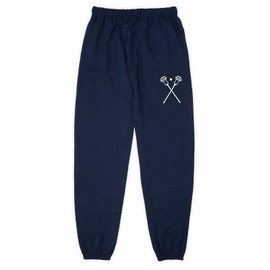 ChalkTalkSPORTS Guys Lacrosse Sticks Sweatpants | Fleece Lined Sweatpant | Navy | Youth X-Large
