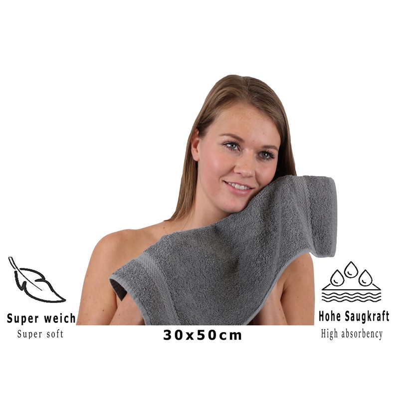 Betz Premium Guest Towel Set 100 % Cotton 30 x