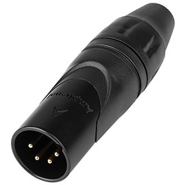 Amphenol AX4MB-AU Male 4 Pin XLR Connector Black