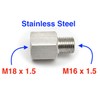 Autobahn88 Stainless Steel Sensor Adapter - M18 x 1.5 Female