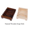 Soap Dishes Rectangle Natural Wood Soap Holder with Drainage Soap