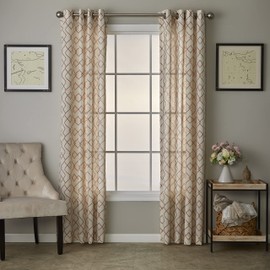 SKL Home by Saturday Knight Chainlink Window Curtain Panel,52x84,Spice