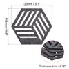 uxcell Felt Coasters, 4pcs Hexagon Mat Pad Coaster for Drink