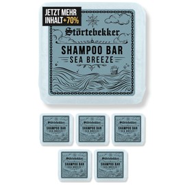 Störtebekker® Premium Shampoo Bar Sea Breeze (6x) - Solid Shampoo Men & Women - 3-in-1 Shower Soap Men for Hair, Face, Body - Moisture Shampoo - Vegan, Handmade - 6 x 100 g