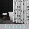 Gran compañía Cortina Baño Lavable Tela Impermeable Con Diseño+12 Ganchos