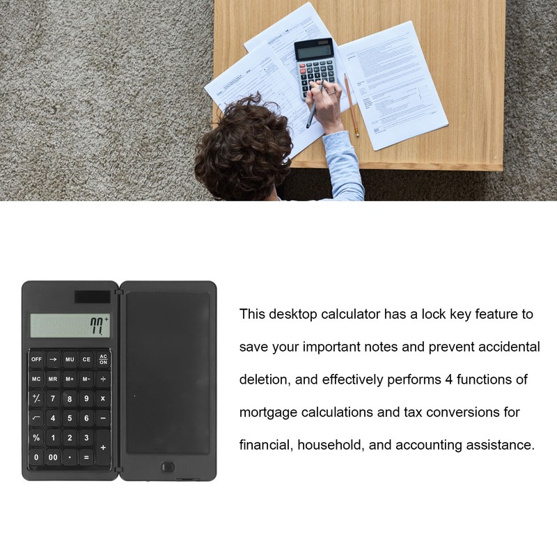 Office Desk Calcultor Solar Powered Multifunctional Pocket Desktop Calculator with
