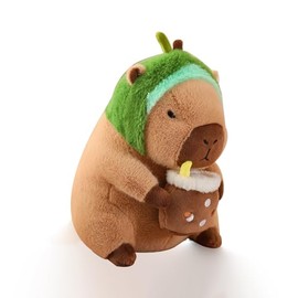 Capybar Plush Toy, 30 cm Simulation Avocado Capybara Plushie Stuffed Toy, Capybara Cuddly Toy, Plush Toy, Home Decoration, Capybara Toy, Birthday Gift for Children and Friends (Avocado, 30 cm)