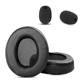 ElO 7.1 X Ear Pads, HAIZEEN Ear Pads Compatible with Roccat ElO 7.1 AIR/ELO 7.1 USB/ELO X Stereo Headphones Ear Pads Replacement Cushion (Protein Skin/Memory Foam)