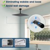 RAINREVIVE 6 Inch Shower Arm with Flange and Stabilizer Bracket,
