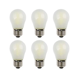 OPALRAY Dimmable A15 (G45) Mini Globe Bulb, 6000K Bright Cold White, 4W 400Lm Filament LED Tungsten Bulb, Frosted Glass Cover, E26 Base, 40W Incandescent Equivalent, 6 Pack