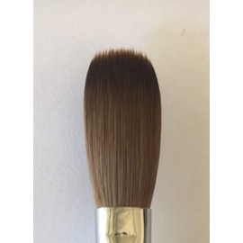 Six Angles - CRIMPED - Black Handle Petal 100% Kolinsky Acrylic Nail Brush (Crimped 14)