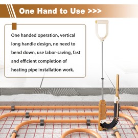 PEX Pipe Stapler with 1650 Pcs Staples Foamboard Stapler Stand Up PEX Staple Gun with 1-1/2"" Staples for 1″ & 2″ for Wood and Foamboard