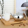 Stainless Steel Teapot, Round Smooth Mirrored Surface Teapot with Thermal