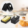 Kcgani 1 Pcs Ceramic Butter Dish with Lid Set, Black