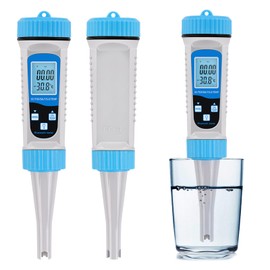 HUAJUN Water Quality Measuring Instrument, Bluetooth Function, Sea Water Salt Tester, EC/TDS/Salinity/Specific Gravity/Temperature, High Precision, Temperature Compensation Function, Water Quality