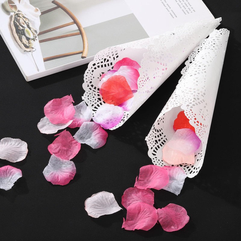 sourcing map 100 Pcs White Lace Paper Doilies 10.5 Inch