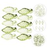 Tofficu 5sets Leaf Charm Pendants Acrylic Charms for Jewelry Making