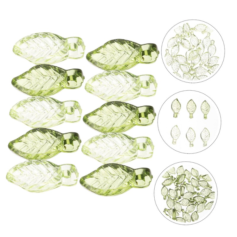 Tofficu 5sets Leaf Charm Pendants Acrylic Charms for Jewelry Making