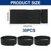 SOONHUA 30pcs Mourning Arm Bands, Black Elastic Memorial Wristbands for