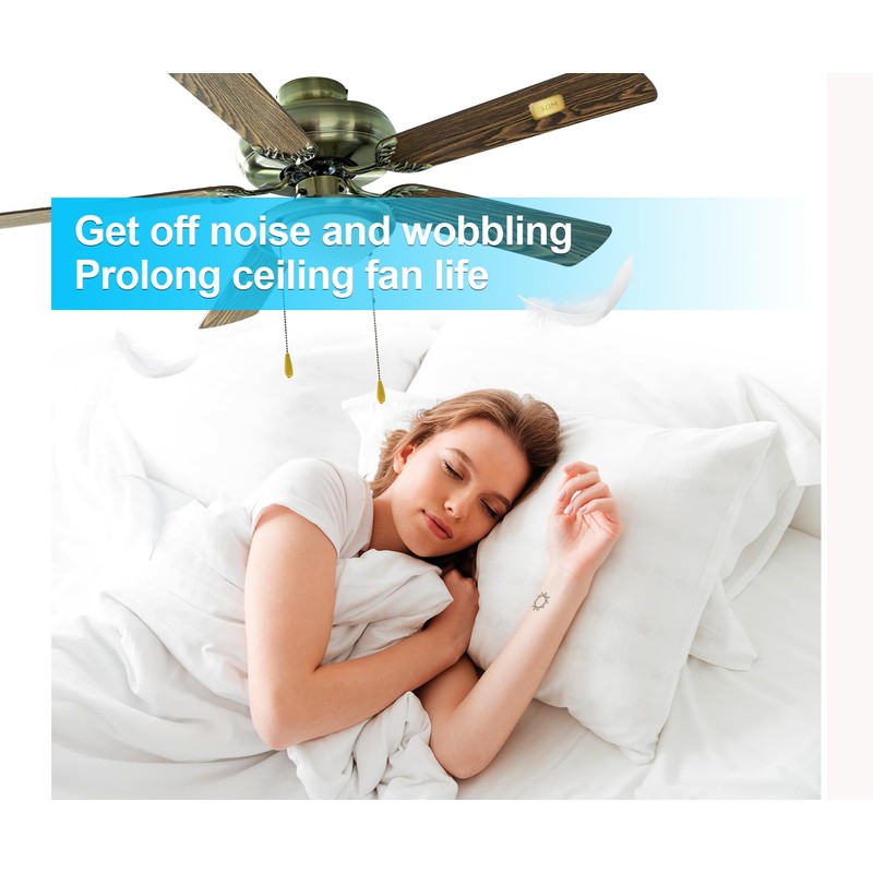 WHMVPWT Ceiling Fan Balancing Kit with 18 Gold 3g Weights,