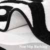 QJHOMO Black and White Cute Bathroom Rugs Non Slip Bath