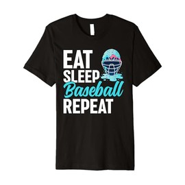 Eat Sleep Baseball Repeat Ice Cream Dripping Drip Baseball Premium T-Shirt
