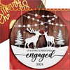Christmas Reindeer Engagement Gifts for Couples, Engagement Ornament 2024, Engagement