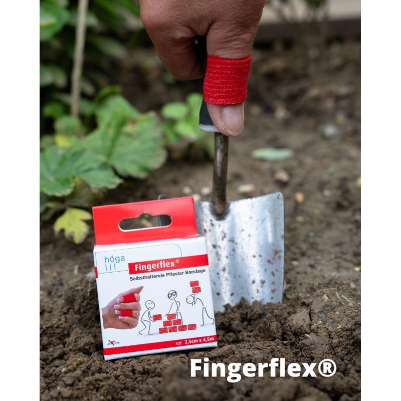 Fingerflex Blau, 2,5 cm x 4,5 m gedehnt, selbsthaftende Pflaster