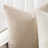 Woaboy Pack of 2 24x24 Inch Decorative Boucle Throw Pillow