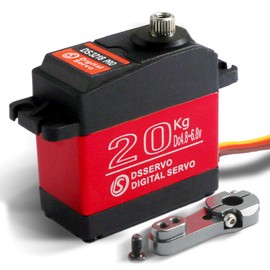 LJWRC Waterproof servo DS3218PRO 20KG Metal Gear Digital Servo for 1/8 1/10 1/12 RC Cars (180 Degree)