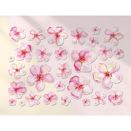 A4 Sticker Sheet Blossom Vinyl Stickers - Pink Floral Flowers Abstract Girls Women Kids Friend Scrapbooking Wheelie Bins Decal #81460