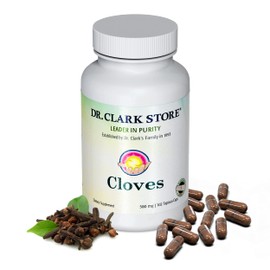 Dr Clark Store Cloves Vegetarian, 500mg, 102 Tapioca Capsules – Helps Maintain Liver Performance and Blood Circulation