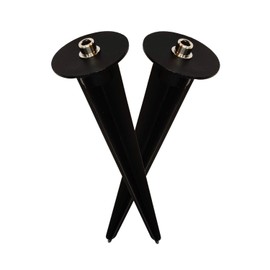 DEMASLED 2pcs Metal Ground Stake for 10W - 20W LED Flood Light Holder 6.6 in - 16.8cm for Outdoors Gardens and Yard