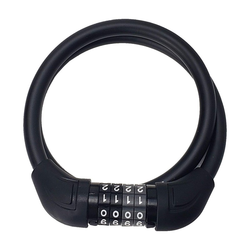 J&C Small Variable Dial Wire Lock JC-059W BK Black Length: