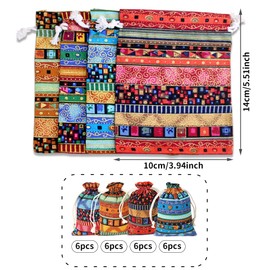 Jute Bags Pack of 24 10 x 14 cm Colourful Bags with Drawstring Hessian Bags Jute Bag Small Fabric Bag Gift Bags Jewellery Bag for Christmas Jewellery Birthday Party