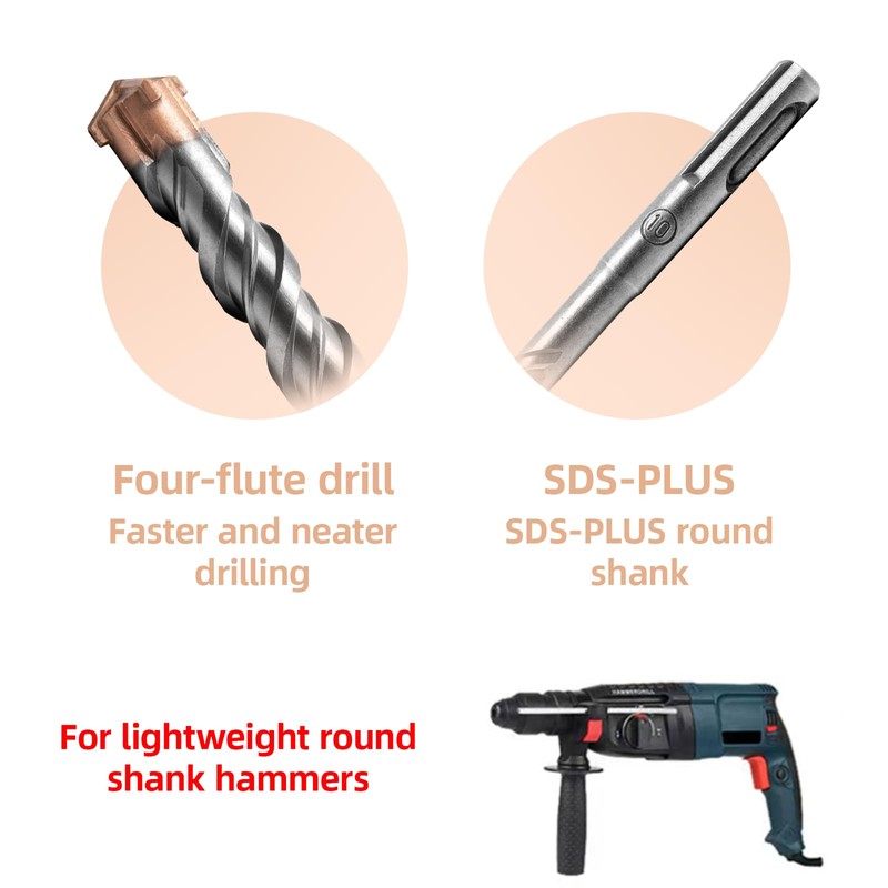 SDS Plus Hammer Drill Bits 28mm x 350mm Cross Drill